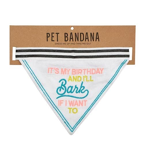 Santa Barbara Design Studio by Creative Brands - Pet Bandana - It's My Birthday And I'll Bark If I Want To Santa Barbara Design Studio by Creative Brands
