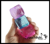 Curious Minds Toys - 1 NeeDoh Teenie Nice Ice Cube Baby Ice Sugar Ball - Thick Gl Curious Minds Toys