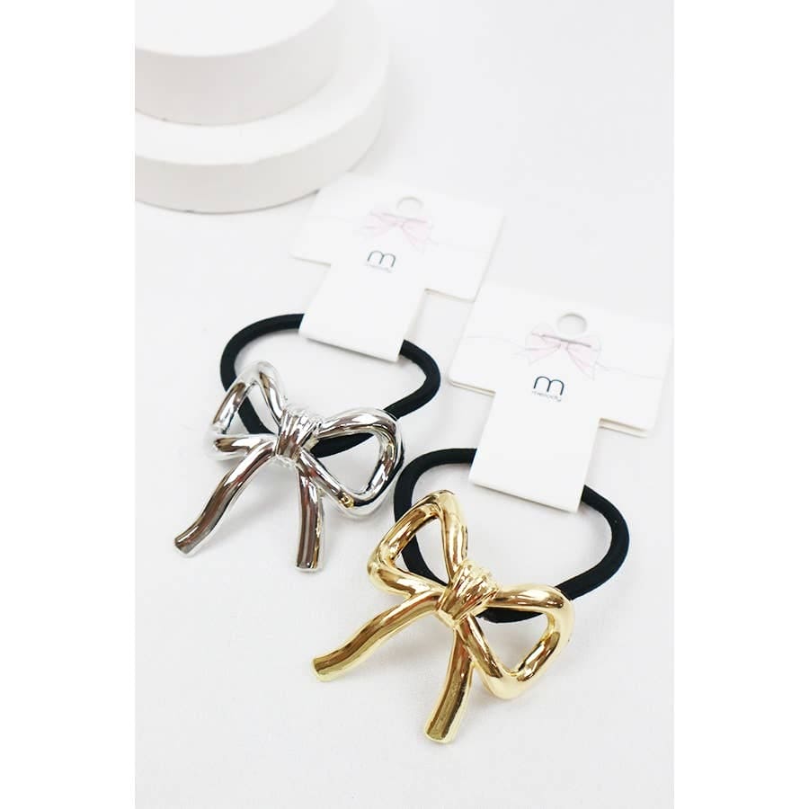 Metal Bow Ponytail Holder Love and Repeat