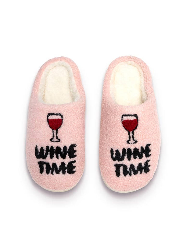 Living Royal - Indoor / Outdoor Slippers - "Wine Time" - Pink Living Royal