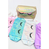 Eyelash Print Holographic Cosmetic Pouch Love and Repeat