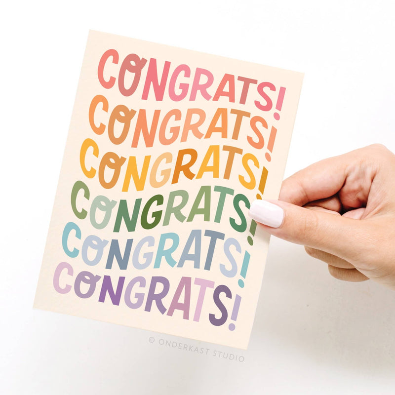 Onderkast Studio - Congrats Wonky Type Greeting Card Onderkast Studio