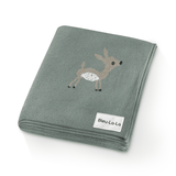 Bleu La La - 100% Luxury Cotton Receiving Swaddle Baby Blanket - Deer Bleu La La