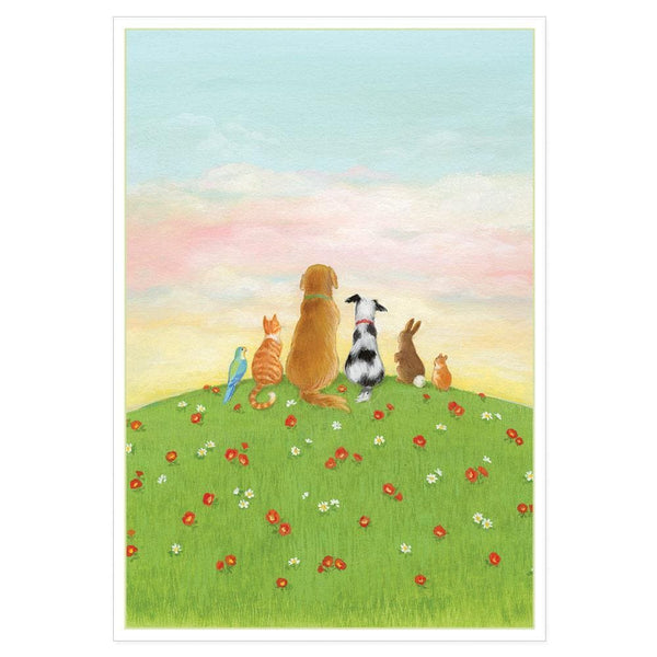Pets on Hill Pet Sympathy Card Caspari