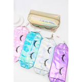 Eyelash Print Holographic Cosmetic Pouch Love and Repeat