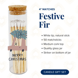 Thankful Greetings - Festive Fir Decorative Matches - Gifts & Stockings Thankful Greetings