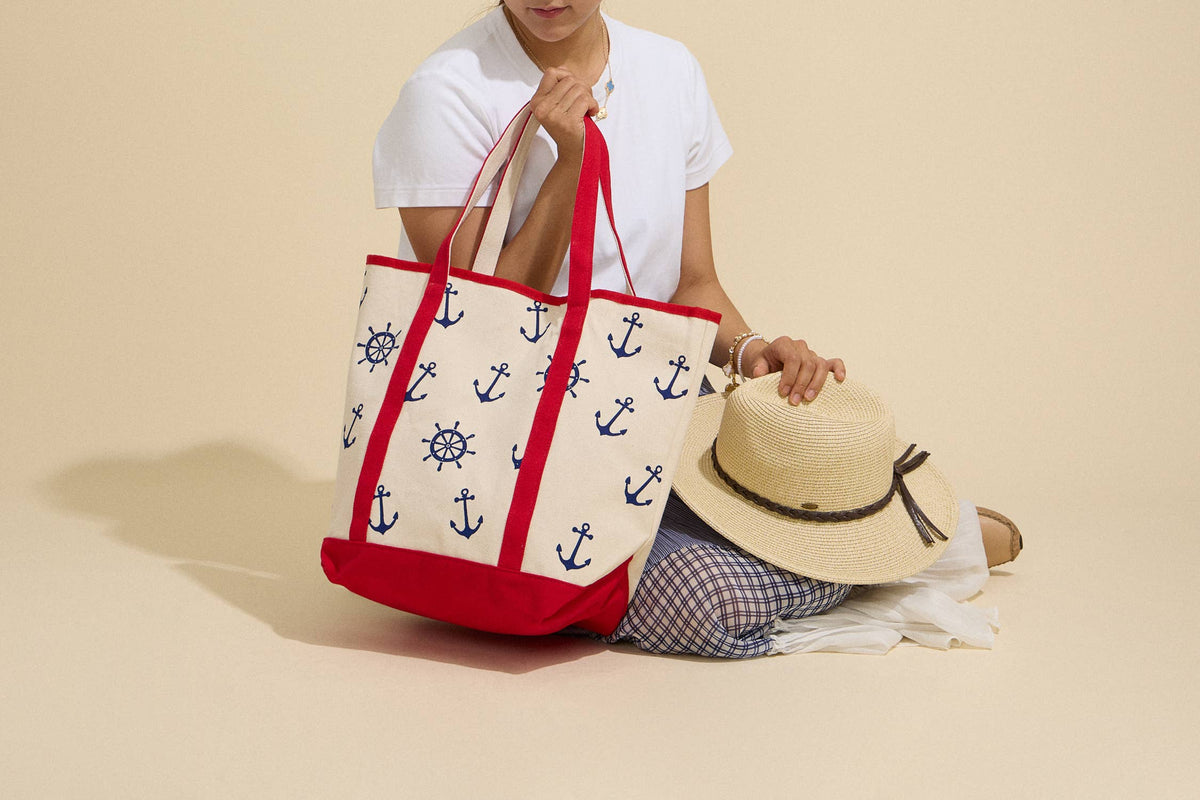 Nautical Canvas Boat & Tote Bag – Large