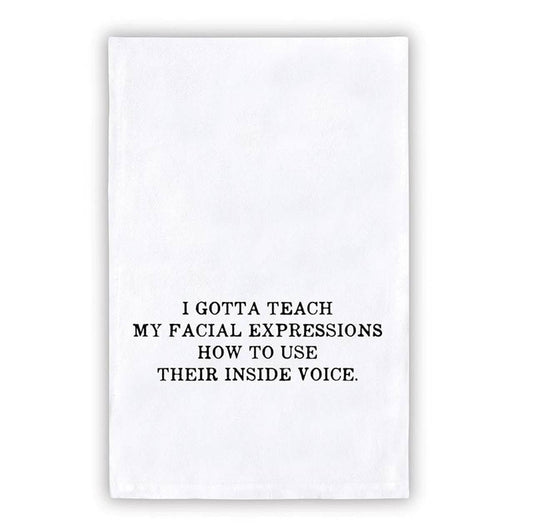 - Face to Face Thirsty Boy Towel -  Facial Expressions Santa Barbara Design Studio by Creative Brands