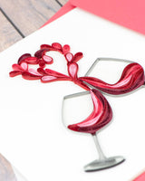 Quilling Card - A Toast to Love Quilled Greeting Card Quilling Card