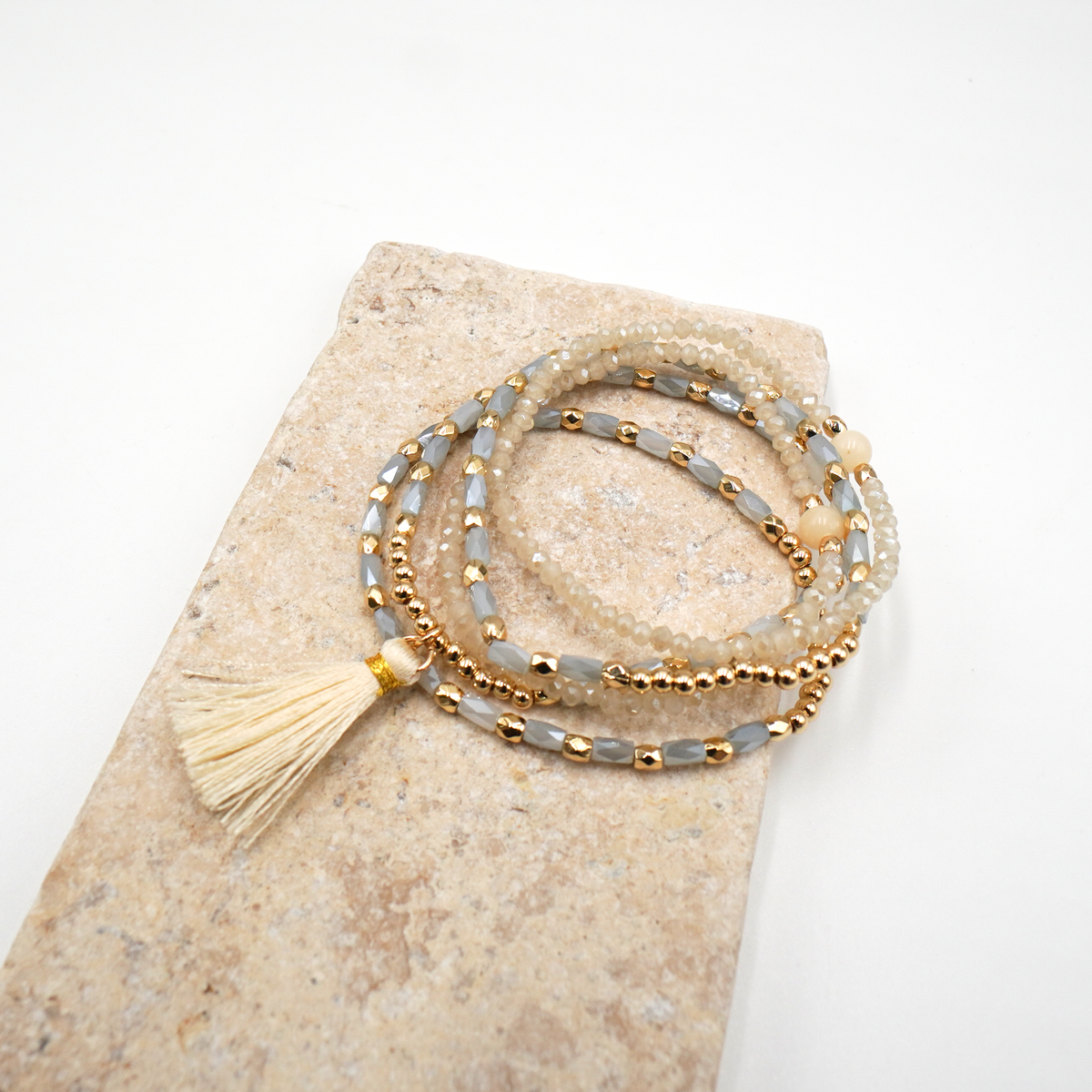 Beaded Tassel Bracelet Set, photo 1 of 3