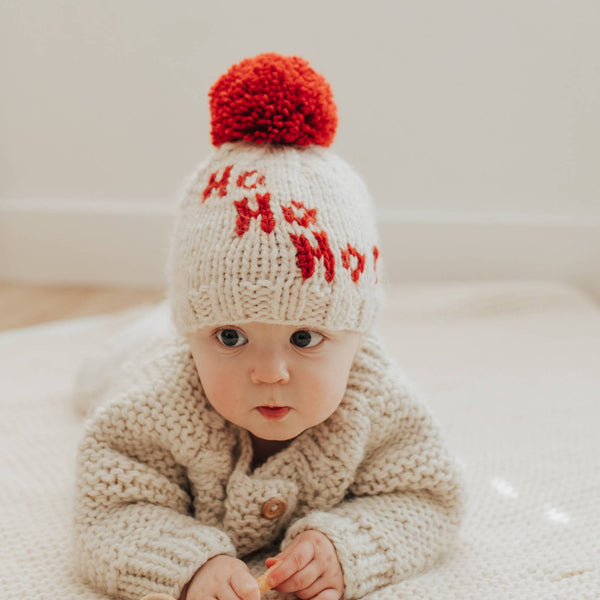 Huggalugs - Ho Ho Ho! Hand Knit Beanie Hat (2-6 years) Huggalugs