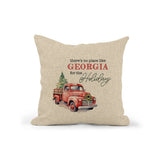 Canary Road - Custom Home State Location Christmas Pillow, Custom Decor Canary Road