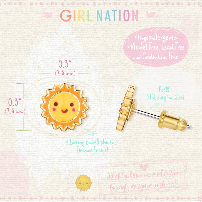 Girl Nation - Sunny Day Cutie Stud Earrings Girl Nation