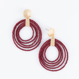 Elsie & Zoey - Marise Hoop Seed Bead Nickel-Free Drop Earrings Elsie & Zoey