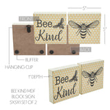Buzzy Bees Bee Kind MDF Block Sign 5x5x1