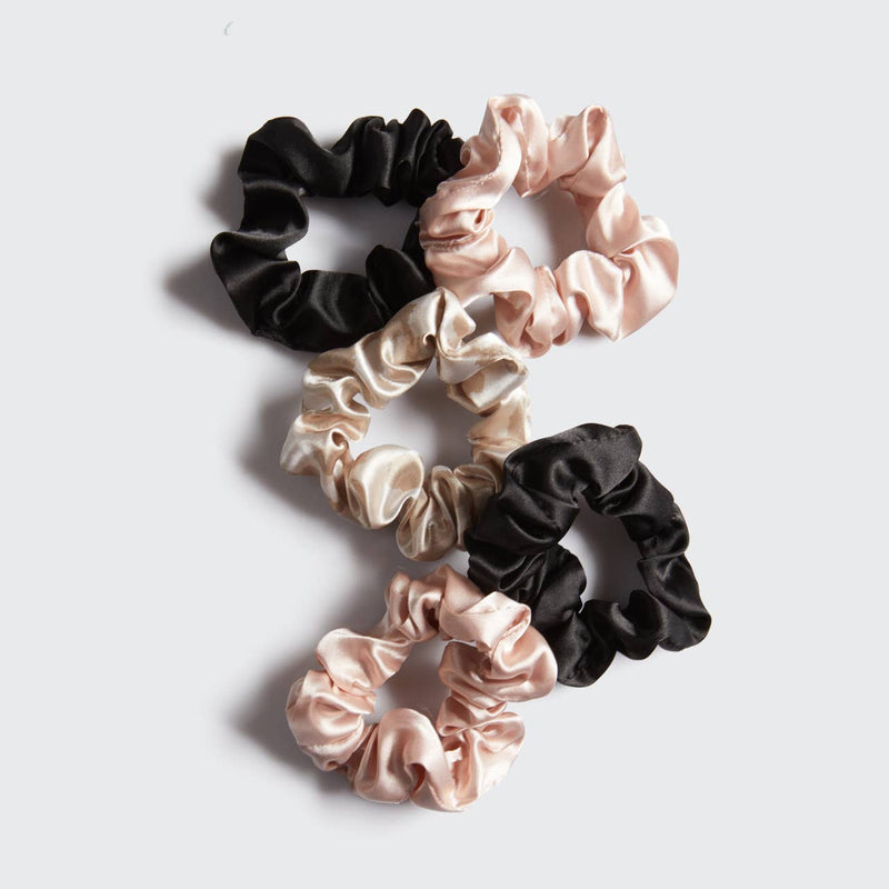KITSCH - Satin Sleep Scrunchies 5pc - Assorted KITSCH