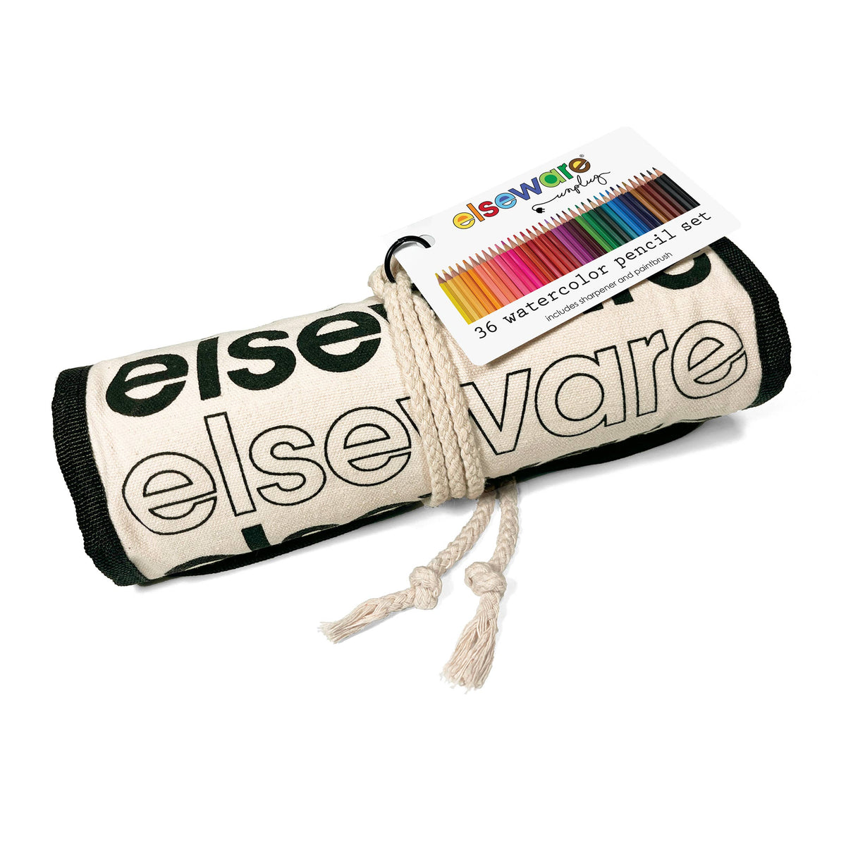 elseware unplug / eco-kids - Watercolor Pencils - 36 Colors with Eco-Friendly Canvas Wrap elseware unplug / eco-kids