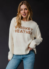 Womens Ivory Whiskey Weather Sweater Panache Apparel Co.