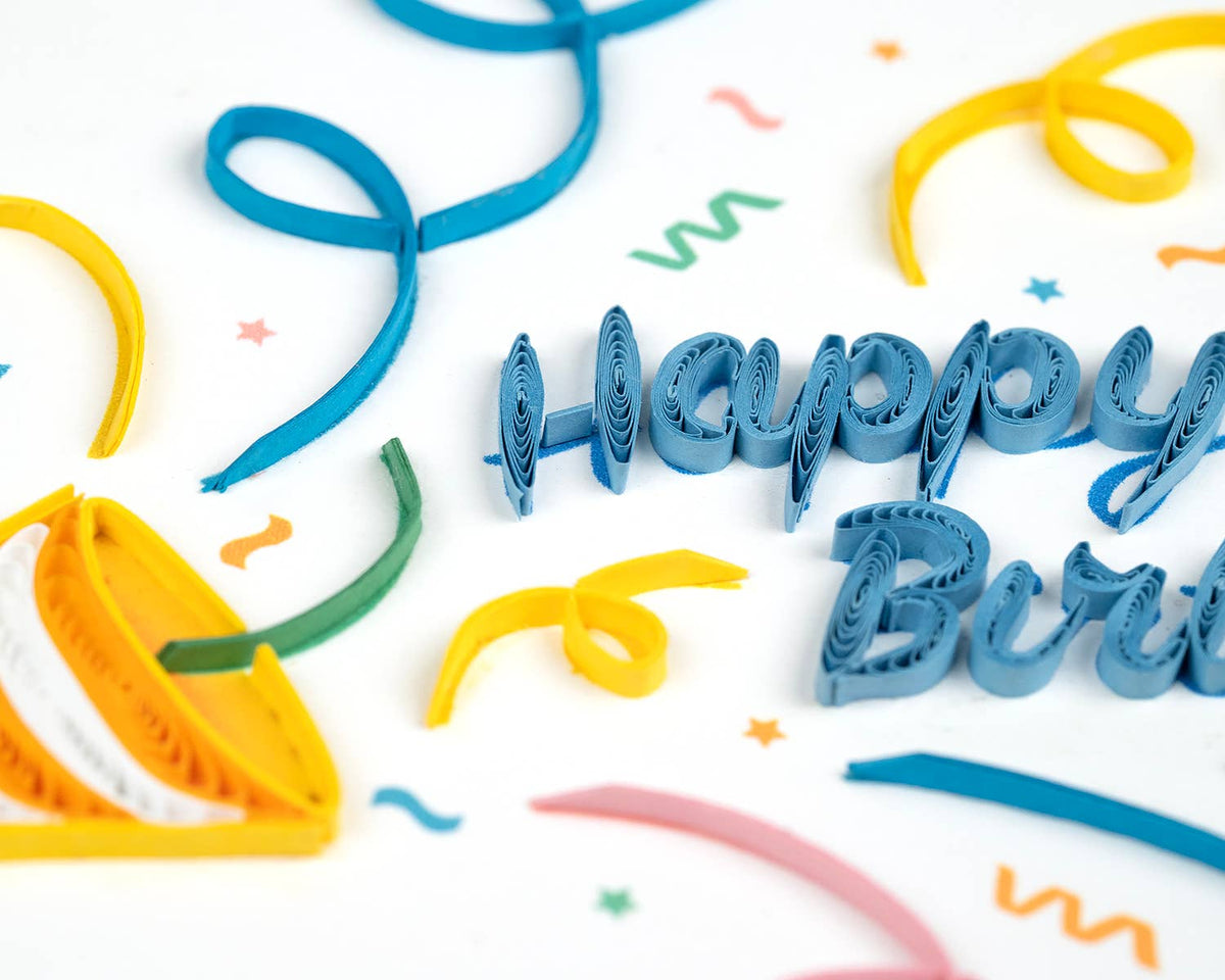 Quilling Card - Birthday Confetti Quilling Card