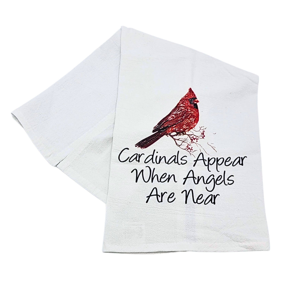 Driftless Studios - Cardinals Appear When Angels Christmas Kitchen Towels Driftless Studios