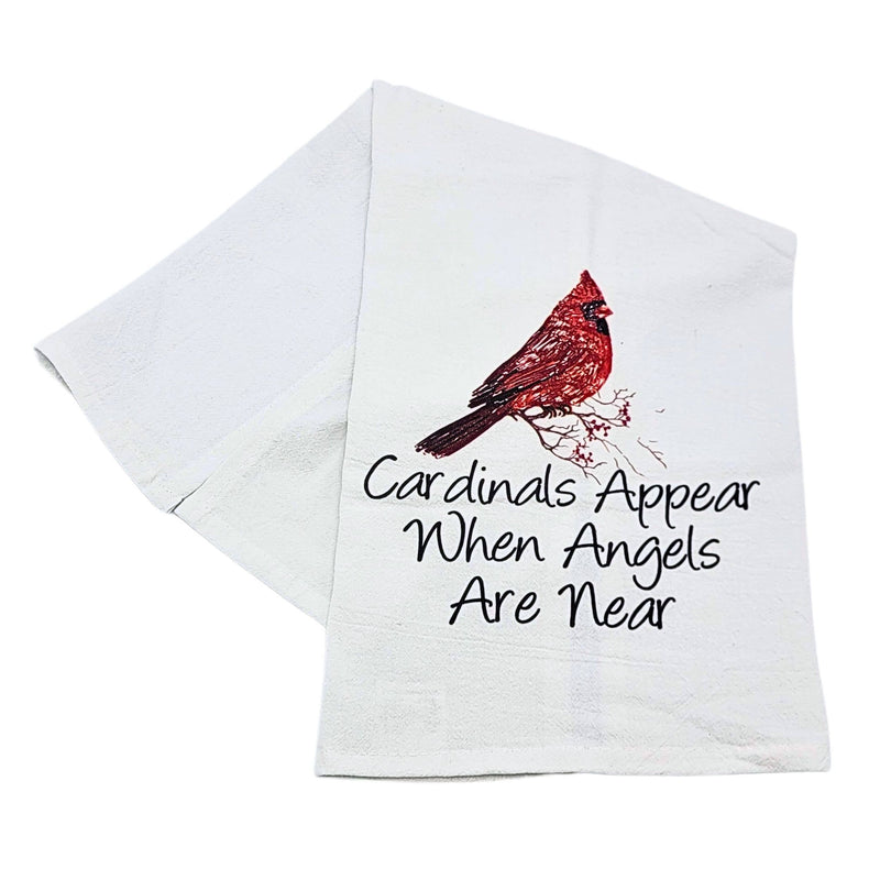 Driftless Studios - Cardinals Appear When Angels Christmas Kitchen Towels Driftless Studios