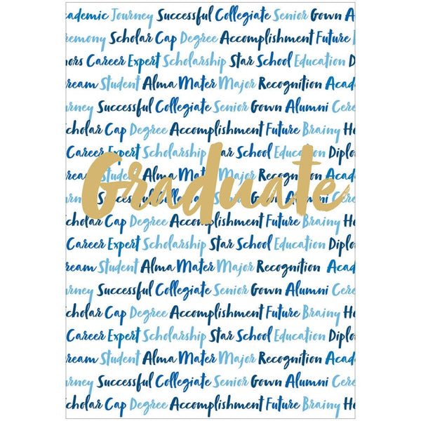 Graduation Word Collage Foil Card Caspari