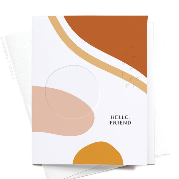 Onderkast Studio - ON SALE – Hello, Friend Abstract Letterpress Greeting Card Onderkast Studio