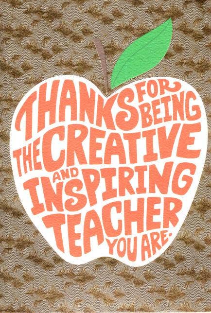 - Thank You Teacher Greeting Card DICKENS INC.
