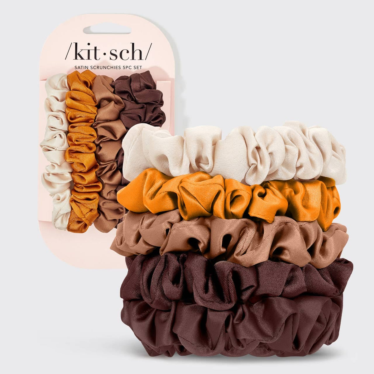KITSCH - Satin Petite Scrunchies 5pc Set- Sedona KITSCH