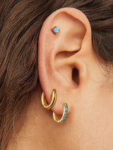 Womens 18K Gold Non-Tarnish Earrings