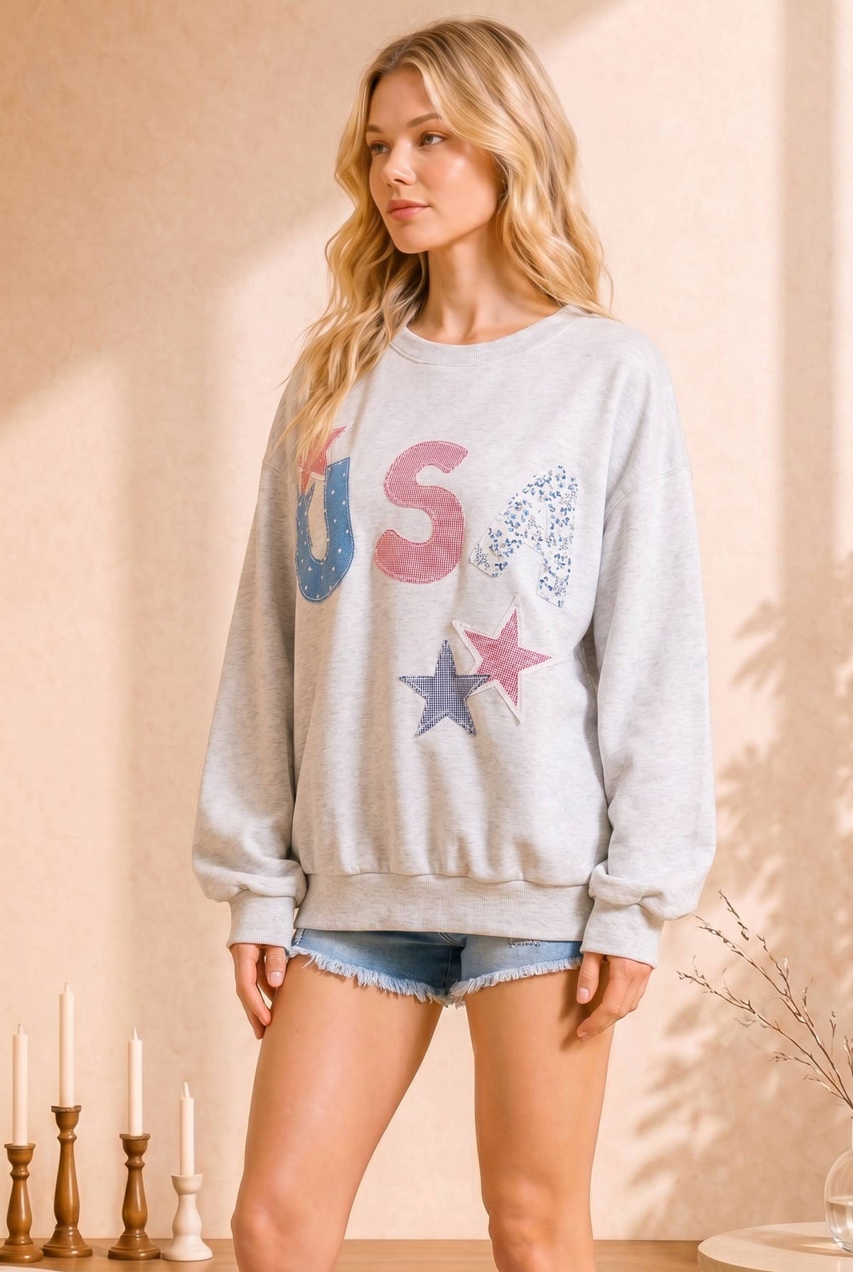 Women's USA Pattch Sweatshirt