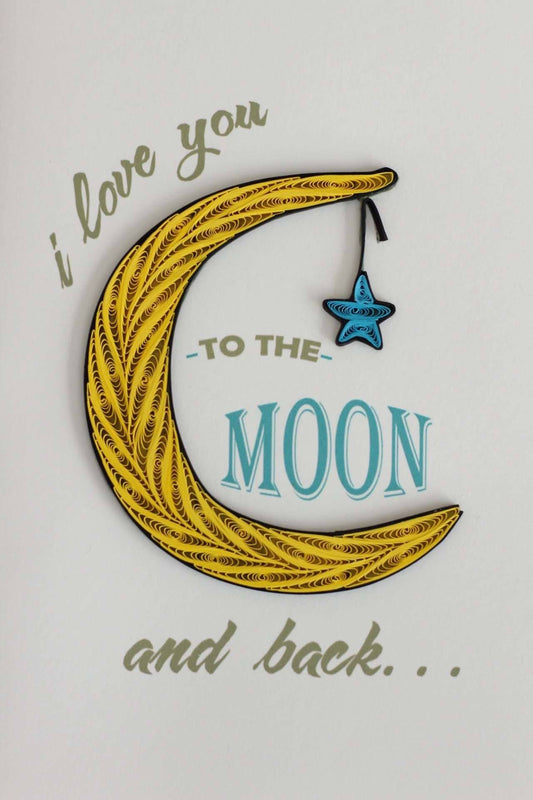 Moon and Back (Mini Quilled Card): Mini