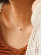 Womens Non-Tarnish Natural Pearl Necklace