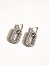 Womens 8K Non-Tarnish Double Chain Hoop Earring