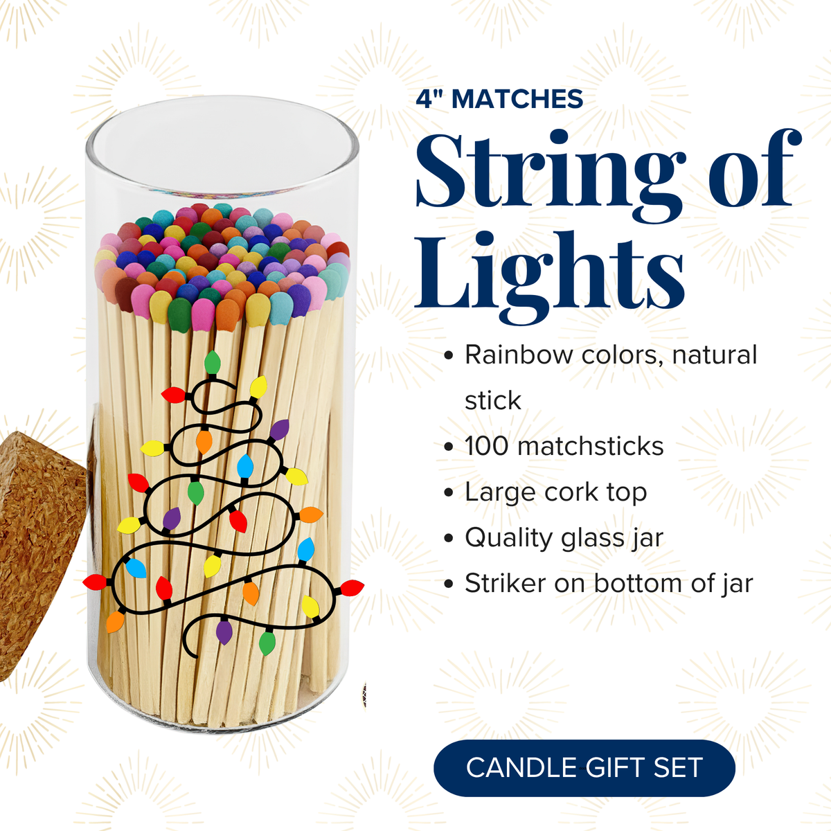 Thankful Greetings - Holiday Trees & Greens Decorative Matches - Gifts & Stocking Thankful Greetings