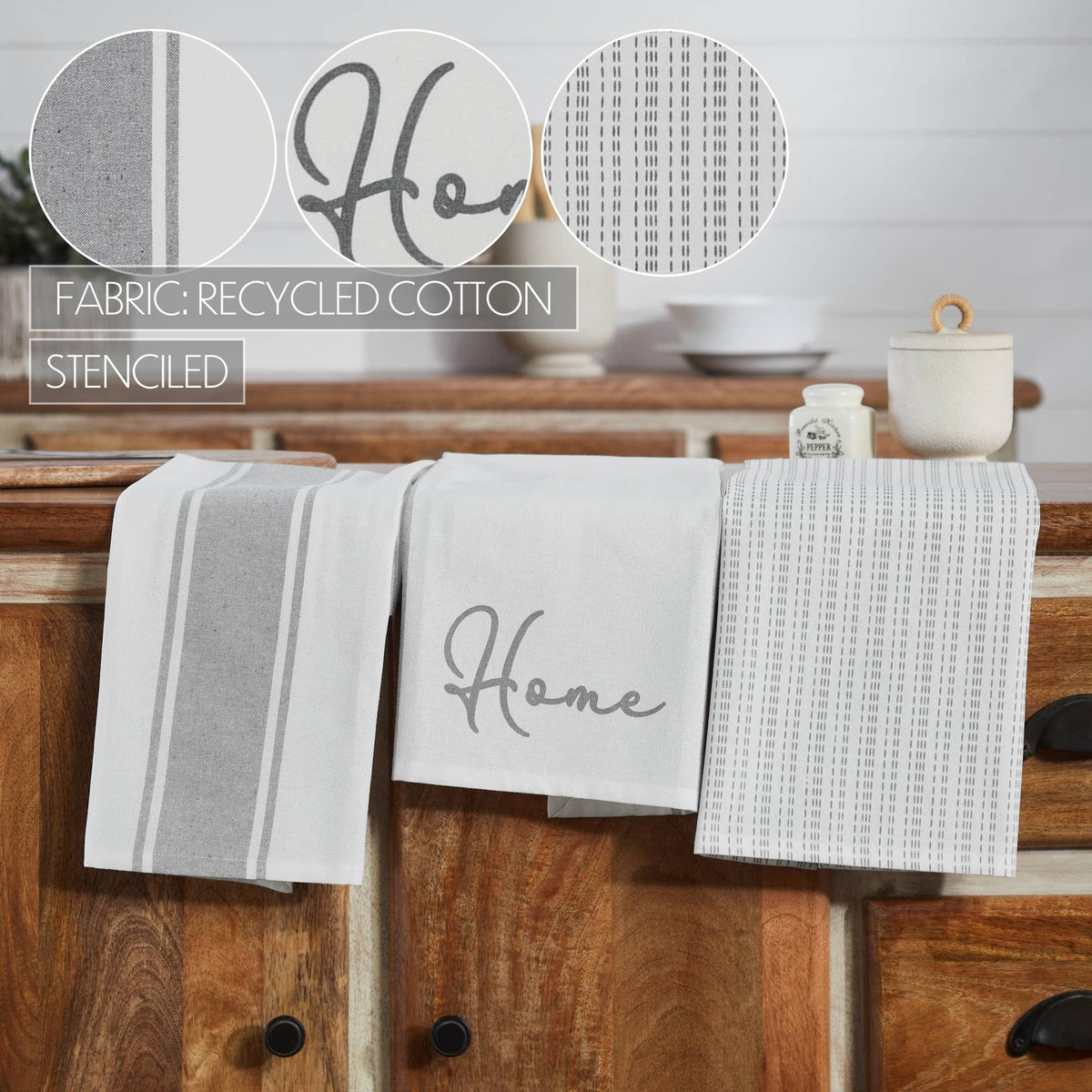 Finders Keepers Decorative Tea Towel Set of 3 19x28