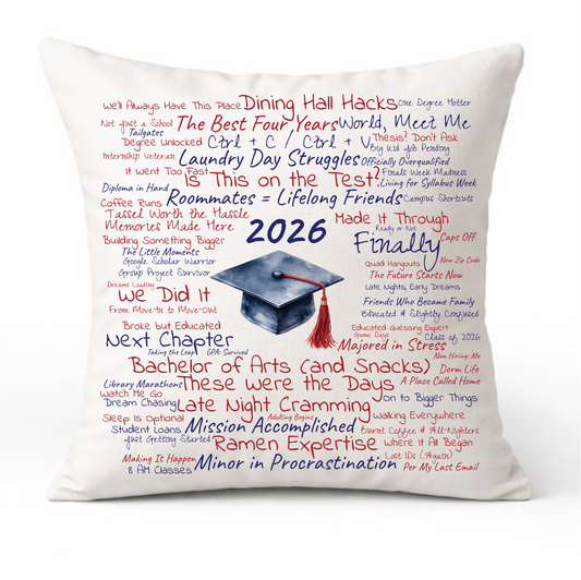 College Grad Pillow
