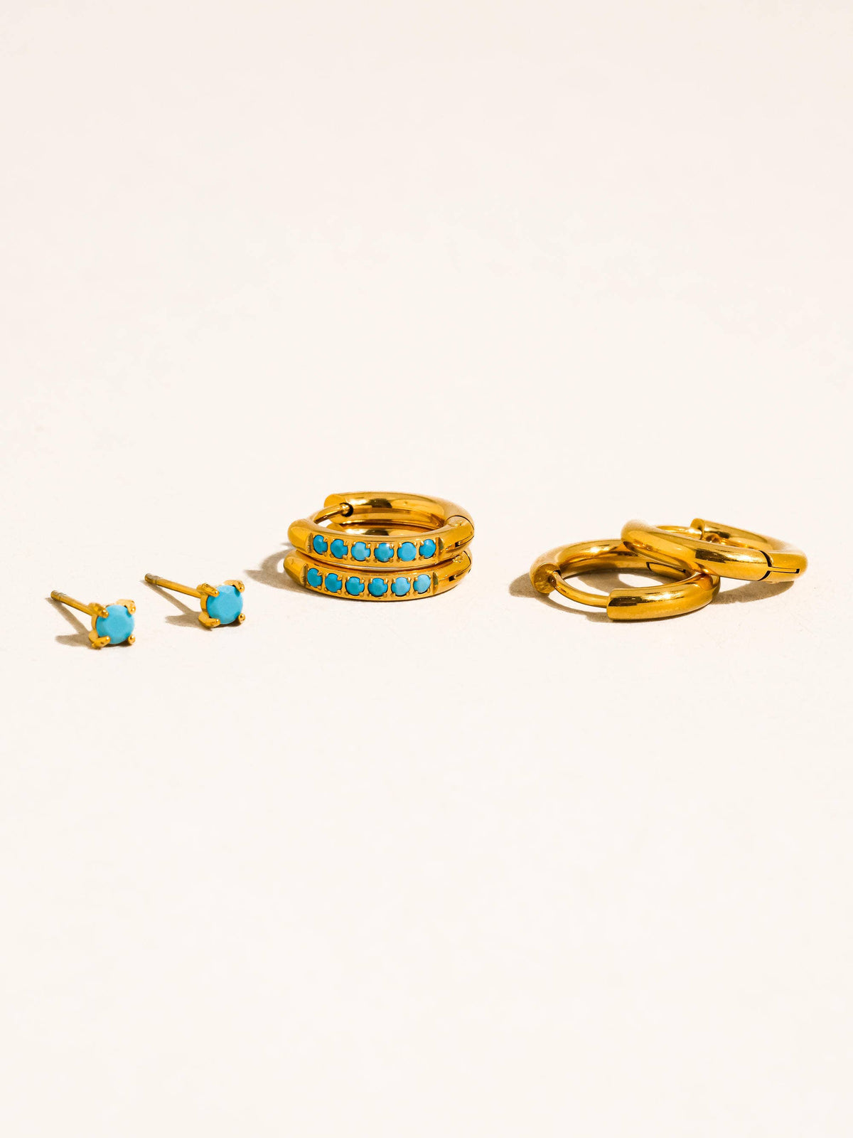 Womens 18K Gold Non-Tarnish Earrings