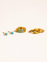Womens 18K Gold Non-Tarnish Earrings