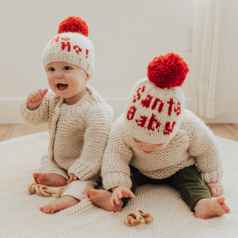 Huggalugs - Ho Ho Ho! Hand Knit Beanie Hat (2-6 years) Huggalugs