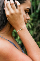 Lucky Feather - Morse Code Bar Bracelet - FEARLESS