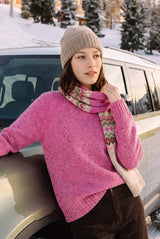 Fair Isle Chunky Knit Scarf
