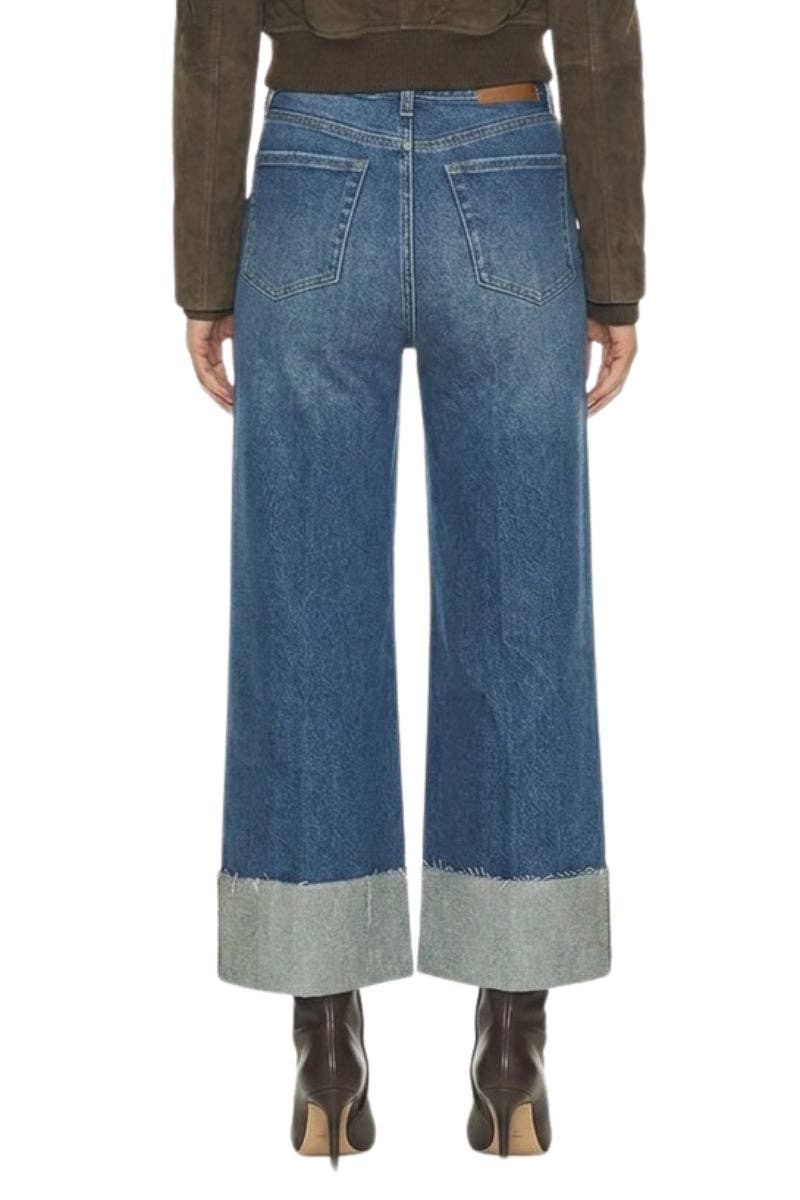 Women's High-Rise Convertible Wide-Leg Jeans