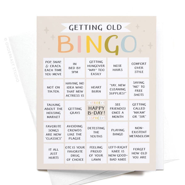 Onderkast Studio - Getting Old Bingo Greeting Card Onderkast Studio