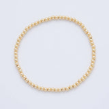 3MM Gold Ball Stretch Bracelet | 16K Gold Filled