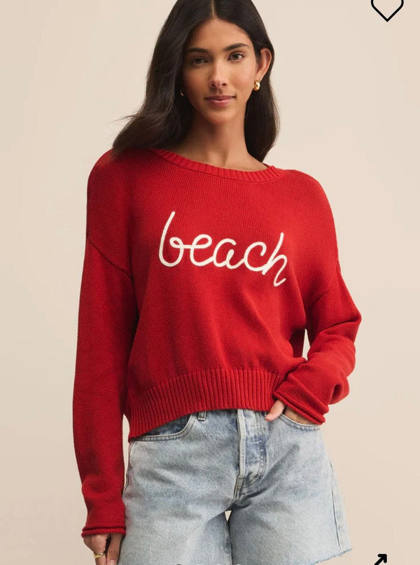 Sienna Red Beach Sweater Z Supply