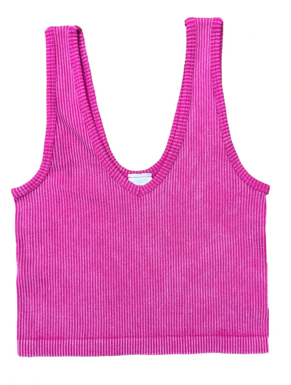 Girls Seamless Mineral Wash Brami Tank Top