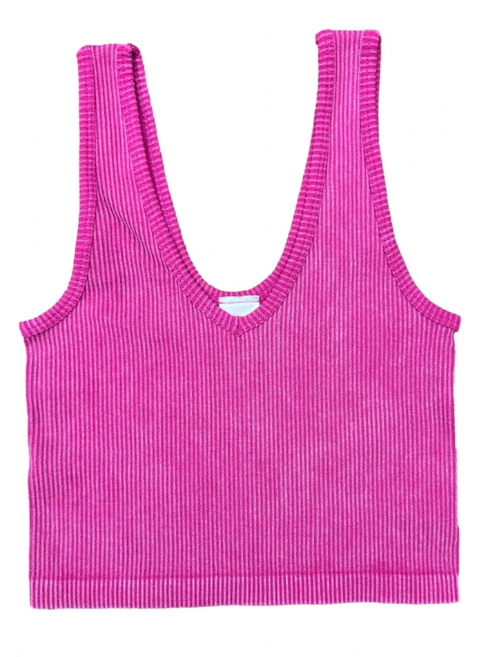 Girls Seamless Mineral Wash Brami Tank Top Suzette