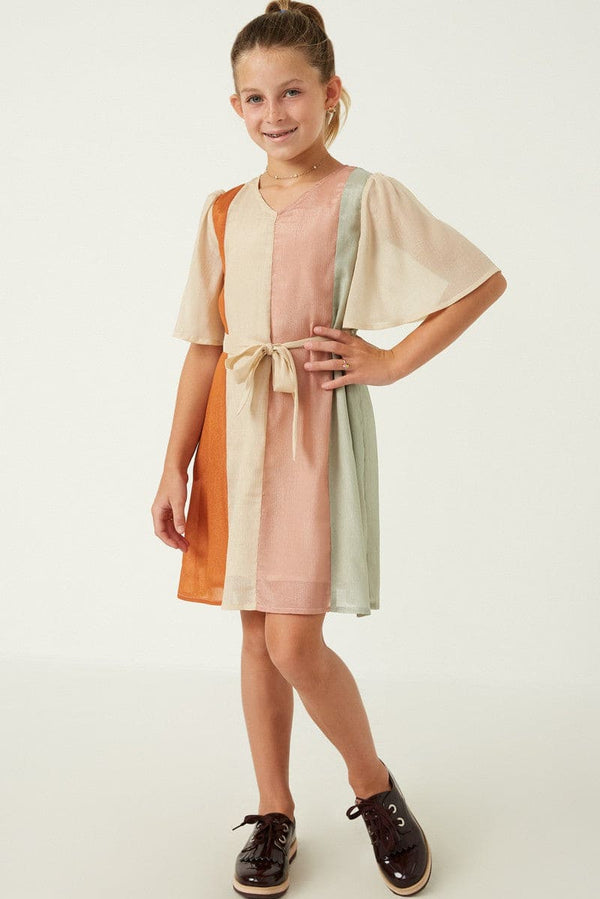 Hayden Girls Textured Color Blocked Dress Hayden Girls