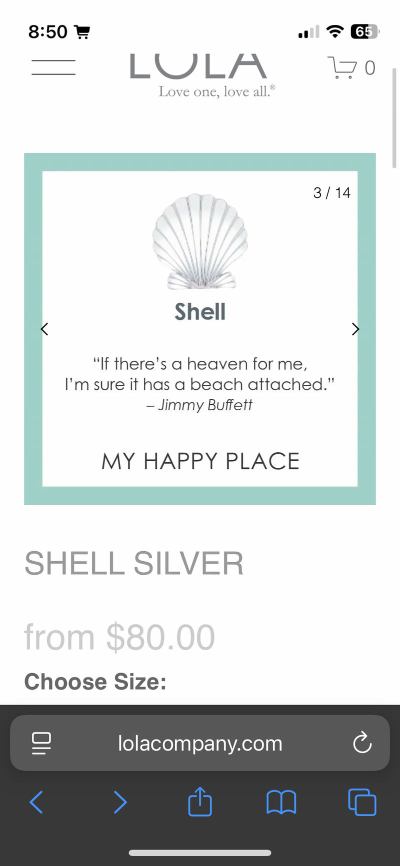 Shell Silver Light Blue LOLA